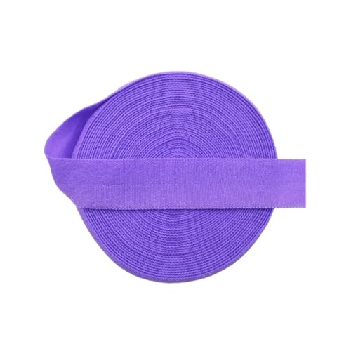 MRVAKDYDI Breites flaches Gummiband, 2/5/10 Yard 5/8" 15Mm Solid Matte Fold Over Elastics Spandex Band Haargummi Stirnband Kleid Nähen(Hyacinth,2 Yards) von MRVAKDYDI