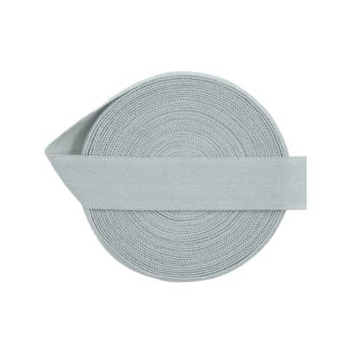 MRVAKDYDI Breites flaches Gummiband, 2/5/10 Yard 5/8" 15Mm Solid Matte Fold Over Elastics Spandex Band Haargummi Stirnband Kleid Nähen(Light Silver,2 Yards) von MRVAKDYDI
