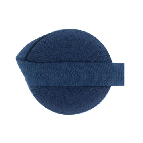 MRVAKDYDI Breites flaches Gummiband, 2/5/10 Yard 5/8" 15Mm Solid Matte Fold Over Elastics Spandex Band Haargummi Stirnband Kleid Nähen(Navy,10 Yards) von MRVAKDYDI