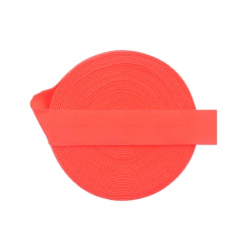 MRVAKDYDI Breites flaches Gummiband, 2/5/10 Yard 5/8" 15Mm Solid Matte Fold Over Elastics Spandex Band Haargummi Stirnband Kleid Nähen(Neon Orange,2 Yards) von MRVAKDYDI