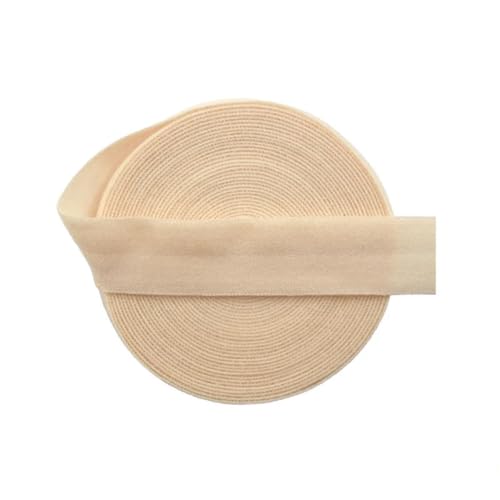 MRVAKDYDI Breites flaches Gummiband, 2/5/10 Yard 5/8" 15Mm Solid Matte Fold Over Elastics Spandex Band Haargummi Stirnband Kleid Nähen(Nude,5 Yards) von MRVAKDYDI