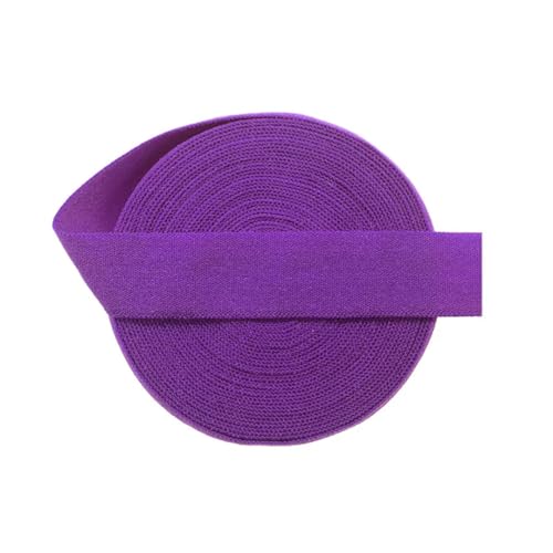 MRVAKDYDI Breites flaches Gummiband, 2/5/10 Yard 5/8" 15Mm Solid Matte Fold Over Elastics Spandex Band Haargummi Stirnband Kleid Nähen(Purple,5 Yards) von MRVAKDYDI