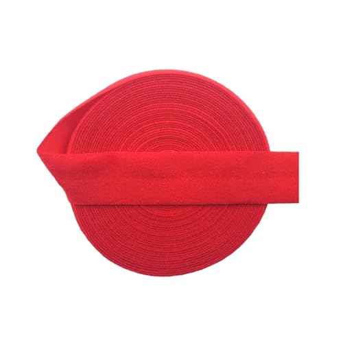 MRVAKDYDI Breites flaches Gummiband, 2/5/10 Yard 5/8" 15Mm Solid Matte Fold Over Elastics Spandex Band Haargummi Stirnband Kleid Nähen(Red,10 Yards) von MRVAKDYDI