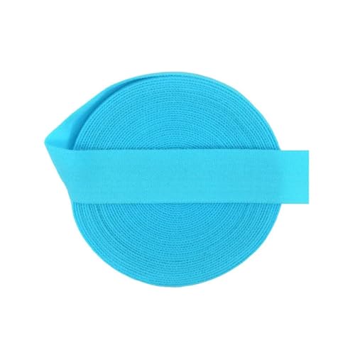 MRVAKDYDI Breites flaches Gummiband, 2/5/10 Yard 5/8" 15Mm Solid Matte Fold Over Elastics Spandex Band Haargummi Stirnband Kleid Nähen(Turquoise,2 Yards) von MRVAKDYDI