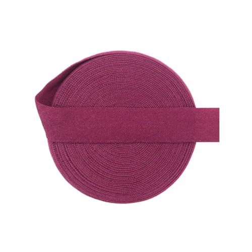 MRVAKDYDI Breites flaches Gummiband, 2/5/10 Yard 5/8" 15Mm Solid Matte Fold Over Elastics Spandex Band Haargummi Stirnband Kleid Nähen(Wine,2 Yards) von MRVAKDYDI