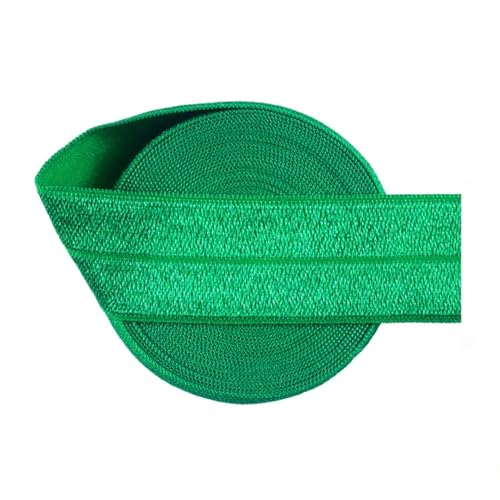 MRVAKDYDI Breites flaches Gummiband, 2/5/10 Yards 1" 25 mm solides Faltgummiband aus Satin, for Stirnbänder, Unterwäsche, Kleider, for Nähen von Spitzenbesatz(Emerald,5 Yards) von MRVAKDYDI