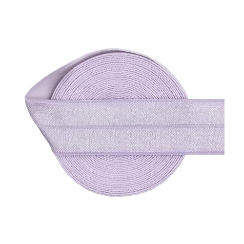 MRVAKDYDI Breites flaches Gummiband, 2/5/10 Yards 1" 25 mm solides Faltgummiband aus Satin, for Stirnbänder, Unterwäsche, Kleider, for Nähen von Spitzenbesatz(Light Orchid,5 Yards) von MRVAKDYDI