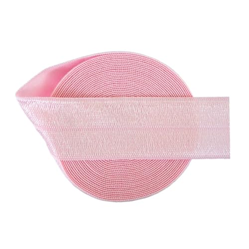 MRVAKDYDI Breites flaches Gummiband, 2/5/10 Yards 1" 25 mm solides Faltgummiband aus Satin, for Stirnbänder, Unterwäsche, Kleider, for Nähen von Spitzenbesatz(Rose Pnnrk,2 Yards) von MRVAKDYDI