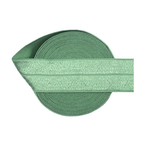 MRVAKDYDI Breites flaches Gummiband, 2/5/10 Yards 1" 25 mm solides Faltgummiband aus Satin, for Stirnbänder, Unterwäsche, Kleider, for Nähen von Spitzenbesatz(Sage En8,2 Yards) von MRVAKDYDI