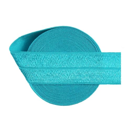 MRVAKDYDI Breites flaches Gummiband, 2/5/10 Yards 1" 25 mm solides Faltgummiband aus Satin, for Stirnbänder, Unterwäsche, Kleider, for Nähen von Spitzenbesatz(Tornado Blue,2 Yards) von MRVAKDYDI