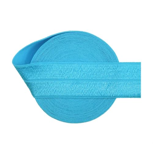 MRVAKDYDI Breites flaches Gummiband, 2/5/10 Yards 1" 25 mm solides Faltgummiband aus Satin, for Stirnbänder, Unterwäsche, Kleider, for Nähen von Spitzenbesatz(Turquoise,5 Yards) von MRVAKDYDI