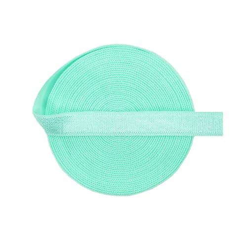 MRVAKDYDI Breites flaches Gummiband, 2/5/10 Yards 3/8" 10 mm festes elastisches Spandex-Satinband, BH-Träger, Stirnband, Kleid, Nähen, Spitzenbesatz(Aqua,5 Yards) von MRVAKDYDI