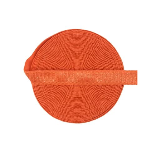 MRVAKDYDI Breites flaches Gummiband, 2/5/10 Yards 3/8" 10 mm festes elastisches Spandex-Satinband, BH-Träger, Stirnband, Kleid, Nähen, Spitzenbesatz(Autumn Orange,2 Yards) von MRVAKDYDI