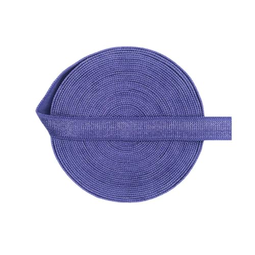 MRVAKDYDI Breites flaches Gummiband, 2/5/10 Yards 3/8" 10 mm festes elastisches Spandex-Satinband, BH-Träger, Stirnband, Kleid, Nähen, Spitzenbesatz(Clematis Blue,2 Yards) von MRVAKDYDI