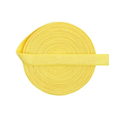 MRVAKDYDI Breites flaches Gummiband, 2/5/10 Yards 3/8" 10 mm festes elastisches Spandex-Satinband, BH-Träger, Stirnband, Kleid, Nähen, Spitzenbesatz(Daffodil,2 Yards) von MRVAKDYDI