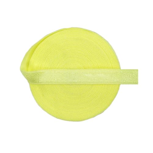 MRVAKDYDI Breites flaches Gummiband, 2/5/10 Yards 3/8" 10 mm festes elastisches Spandex-Satinband, BH-Träger, Stirnband, Kleid, Nähen, Spitzenbesatz(Lemon,5 Yards) von MRVAKDYDI