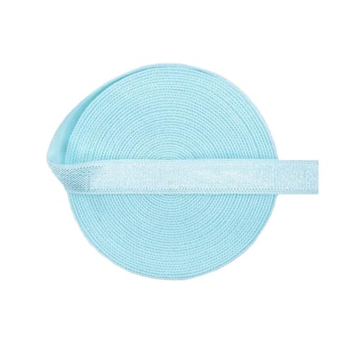 MRVAKDYDI Breites flaches Gummiband, 2/5/10 Yards 3/8" 10 mm festes elastisches Spandex-Satinband, BH-Träger, Stirnband, Kleid, Nähen, Spitzenbesatz(Light Blue,5 Yards) von MRVAKDYDI