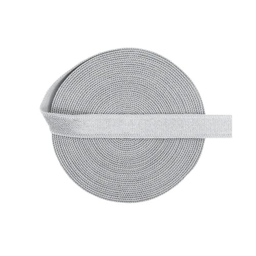 MRVAKDYDI Breites flaches Gummiband, 2/5/10 Yards 3/8" 10 mm festes elastisches Spandex-Satinband, BH-Träger, Stirnband, Kleid, Nähen, Spitzenbesatz(Light Silver,2 Yards) von MRVAKDYDI
