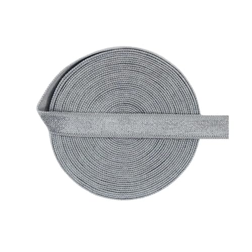 MRVAKDYDI Breites flaches Gummiband, 2/5/10 Yards 3/8" 10 mm festes elastisches Spandex-Satinband, BH-Träger, Stirnband, Kleid, Nähen, Spitzenbesatz(Metal Gray9,5 Yards) von MRVAKDYDI