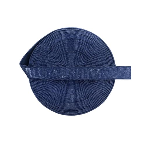 MRVAKDYDI Breites flaches Gummiband, 2/5/10 Yards 3/8" 10 mm festes elastisches Spandex-Satinband, BH-Träger, Stirnband, Kleid, Nähen, Spitzenbesatz(Navy,5 Yards) von MRVAKDYDI