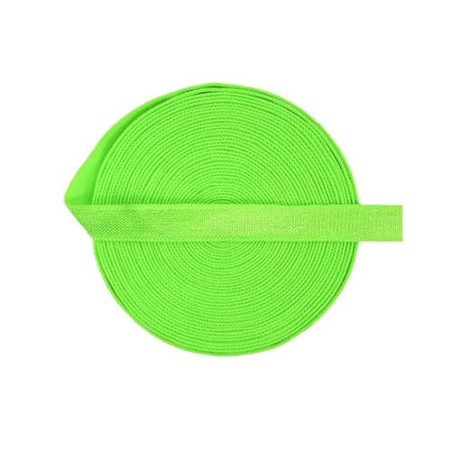 MRVAKDYDI Breites flaches Gummiband, 2/5/10 Yards 3/8" 10 mm festes elastisches Spandex-Satinband, BH-Träger, Stirnband, Kleid, Nähen, Spitzenbesatz(Neon En8,2 Yards) von MRVAKDYDI