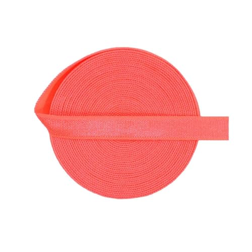 MRVAKDYDI Breites flaches Gummiband, 2/5/10 Yards 3/8" 10 mm festes elastisches Spandex-Satinband, BH-Träger, Stirnband, Kleid, Nähen, Spitzenbesatz(Neon Orange,2 Yards) von MRVAKDYDI