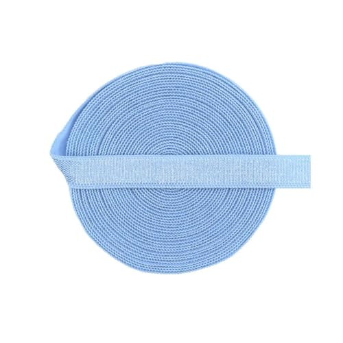 MRVAKDYDI Breites flaches Gummiband, 2/5/10 Yards 3/8" 10 mm festes elastisches Spandex-Satinband, BH-Träger, Stirnband, Kleid, Nähen, Spitzenbesatz(Placid Blue,5 Yards) von MRVAKDYDI