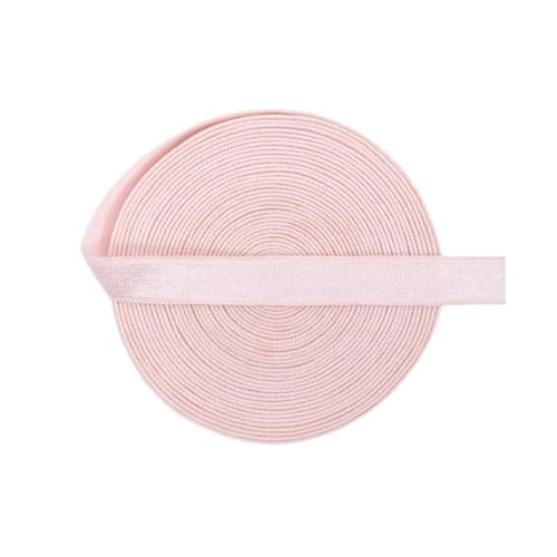 MRVAKDYDI Breites flaches Gummiband, 2/5/10 Yards 3/8" 10 mm festes elastisches Spandex-Satinband, BH-Träger, Stirnband, Kleid, Nähen, Spitzenbesatz(Powder Pnnrk,5 Yards) von MRVAKDYDI
