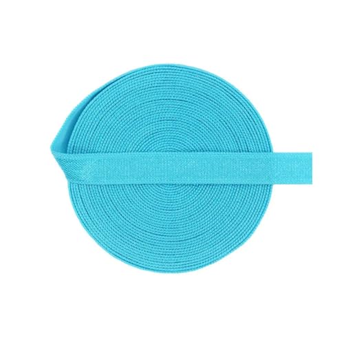 MRVAKDYDI Breites flaches Gummiband, 2/5/10 Yards 3/8" 10 mm festes elastisches Spandex-Satinband, BH-Träger, Stirnband, Kleid, Nähen, Spitzenbesatz(Turquoise,2 Yards) von MRVAKDYDI