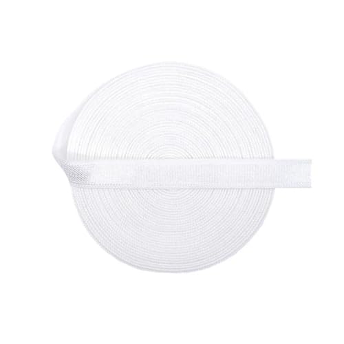 MRVAKDYDI Breites flaches Gummiband, 2/5/10 Yards 3/8" 10 mm festes elastisches Spandex-Satinband, BH-Träger, Stirnband, Kleid, Nähen, Spitzenbesatz(White,2 Yards) von MRVAKDYDI