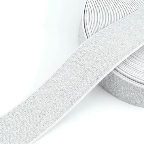 MRVAKDYDI Breites flaches Gummiband, 5/10Meter Glitzer Gold Silber Gummibänder 10-50mm Nylon Bund Weiches Gummiband MRVAKDYDI Breites flaches Gummiband, 5/10Meter Glitzer Gold Silber Gummibänder 10-50mm Nylon Bund Weiches Gummiband von MRVAKDYDI