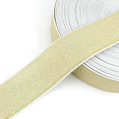 MRVAKDYDI Breites flaches Gummiband, 5/10Meter Glitzer Gold Silber Gummibänder 10-50mm Nylon Bund Weiches Gummiband MRVAKDYDI Breites flaches Gummiband, 5/10Meter Glitzer Gold Silber Gummibänder 10-50mm Nylon Bund Weiches Gummiband von MRVAKDYDI
