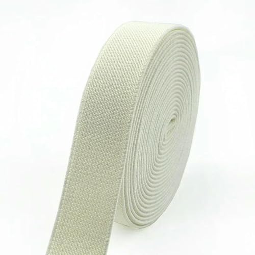 MRVAKDYDI Breites flaches Gummiband, Dekoratives Seil aus Gummi, Nähzubehör, Zubehör, Rot, 10 mm, 5 Meter(Beige,5Meters) von MRVAKDYDI