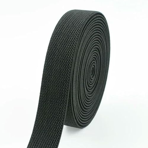 MRVAKDYDI Breites flaches Gummiband, Dekoratives Seil aus Gummi, Nähzubehör, Zubehör, Rot, 10 mm, 5 Meter(Darkgray,10Meters) von MRVAKDYDI