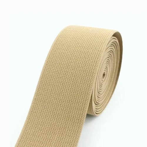 MRVAKDYDI Breites flaches Gummiband, Dekoratives Seil aus Gummi, Nähzubehör, Zubehör, Rot, 10 mm, 5 Meter(Khaki,10Meters) von MRVAKDYDI