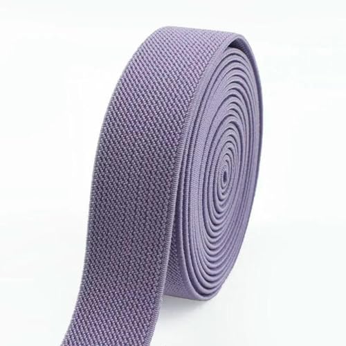 MRVAKDYDI Breites flaches Gummiband, Dekoratives Seil aus Gummi, Nähzubehör, Zubehör, Rot, 10 mm, 5 Meter(Lightpurple,10Meters) von MRVAKDYDI