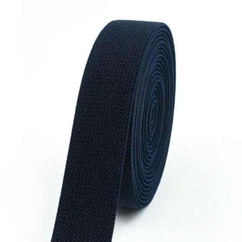 MRVAKDYDI Breites flaches Gummiband, Dekoratives Seil aus Gummi, Nähzubehör, Zubehör, Rot, 10 mm, 5 Meter(NavyBlue,5Meters) von MRVAKDYDI