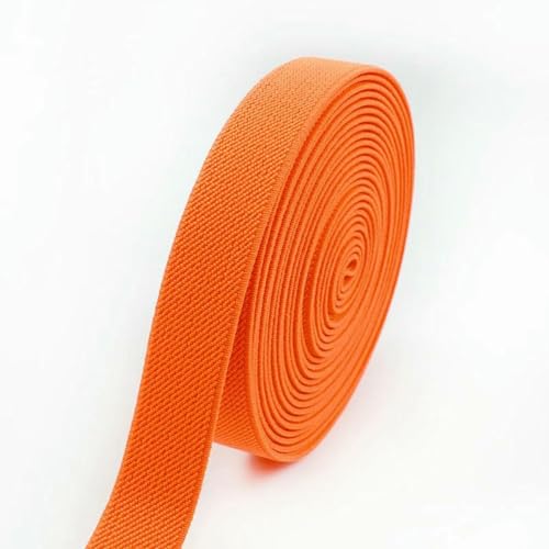 MRVAKDYDI Breites flaches Gummiband, Dekoratives Seil aus Gummi, Nähzubehör, Zubehör, Rot, 10 mm, 5 Meter(Orange,5Meters) von MRVAKDYDI