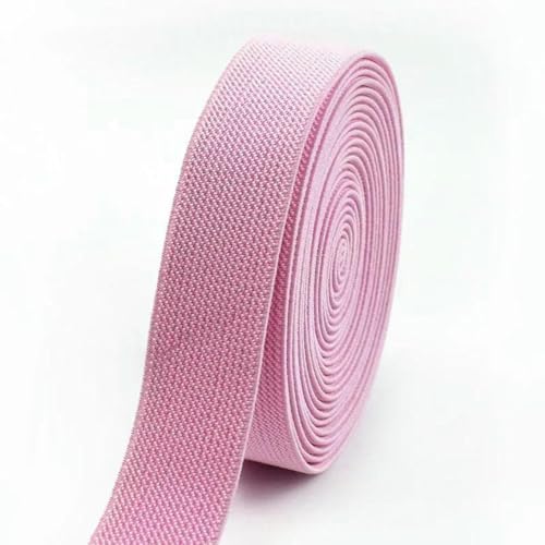 MRVAKDYDI Breites flaches Gummiband, Dekoratives Seil aus Gummi, Nähzubehör, Zubehör, Rot, 10 mm, 5 Meter(Pink,5Meters) von MRVAKDYDI