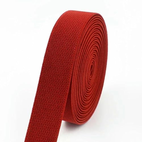 MRVAKDYDI Breites flaches Gummiband, Dekoratives Seil aus Gummi, Nähzubehör, Zubehör, Rot, 10 mm, 5 Meter(Red,5Meters) von MRVAKDYDI