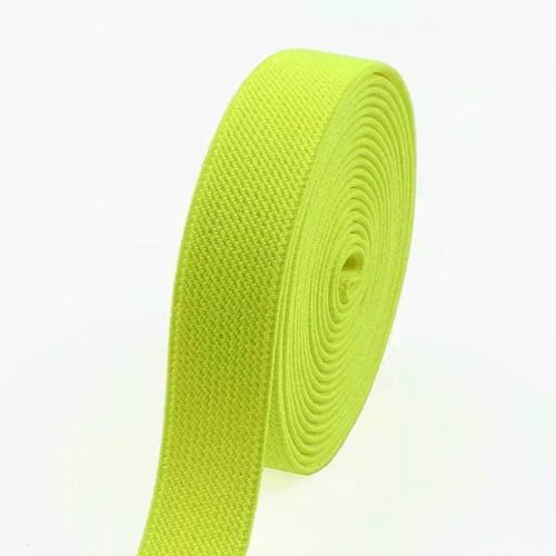 MRVAKDYDI Breites flaches Gummiband, Dekoratives Seil aus Gummi, Nähzubehör, Zubehör, Rot, 10 mm, 5 Meter(Yellow,5Meters) von MRVAKDYDI