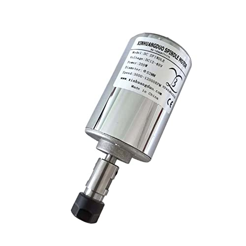 MRVAKDYDI CNC-Spindelmotor-Bausatz, Luftgekühlter 0,2 kW CNC-Spindelmotor-Kit ER11-Spannfutter 200 W Spindelmotor/Stromversorgung Drehzahlregler(Package 1) von MRVAKDYDI