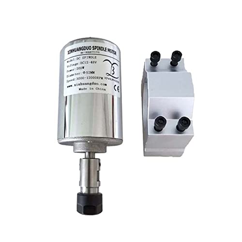 MRVAKDYDI CNC-Spindelmotor-Bausatz, Luftgekühlter 0,2 kW CNC-Spindelmotor-Kit ER11-Spannfutter 200 W Spindelmotor/Stromversorgung Drehzahlregler(Package 3) von MRVAKDYDI