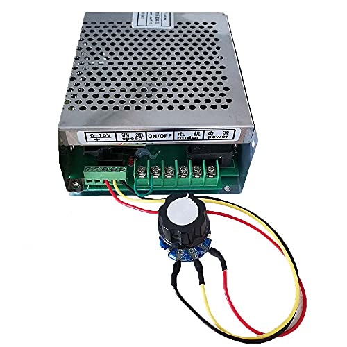 MRVAKDYDI CNC-Spindelmotor-Bausatz, Luftgekühlter DC 48V 0,5 kW CNC-Spindelmotor-Kit ER16-Spannfutter 500W Spindelmotor/Stromversorgung Drehzahlregler(Package2) von MRVAKDYDI