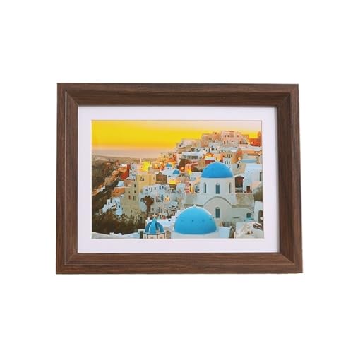 MRVAKDYDI Foto-Bilderrahmen anzeigen, Holz-Fotorahmen, A3, A4, Mehrfarbig, mehrere Größen, Wand-Display, Heimdekoration(Dark Walnut,6Inch (10.2x15.2cm)) von MRVAKDYDI