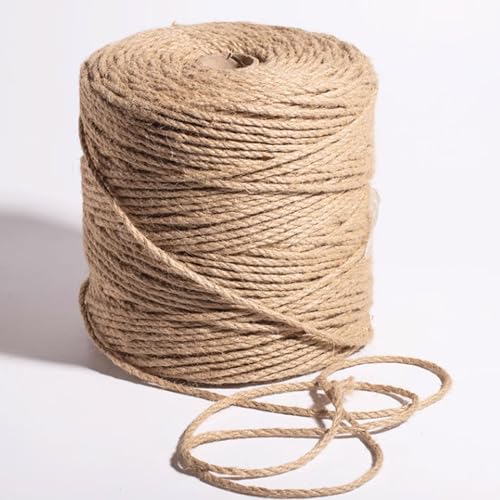 MRVAKDYDI Gartenschnur Juteschnur Juteschnur Schnur, Jute-Schnur, braun, 6 mm/8 mm x 100 m, 3er-Pack, for Bastelarbeiten, Gartenarbeit, Geschenkverpackungen(8mmx100m(328ft)) von MRVAKDYDI
