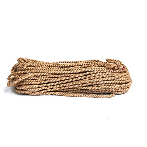 MRVAKDYDI Gartenschnur Juteschnur Juteschnur Schnur, Jute Seil Schnur 6mm Khaki 5m-50m for Macrame DIY Handwerk Pet Kratzen Dekoration(20m) von MRVAKDYDI