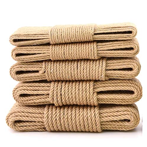 MRVAKDYDI Gartenschnur Juteschnur Juteschnur Schnur, Jute Seil Schnur Schnur 10mmx(10-50) m for DIY Home Decor Handwerk Gartenarbeit(10mm X 20m) von MRVAKDYDI