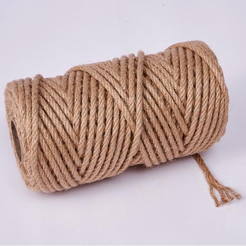 MRVAKDYDI Gartenschnur Juteschnur Juteschnur Schnur, Juteschnur, braun, 6 mm/8 mm x 100 m, 3 Stück, for Basteln, Gärtnern, Geschenkverpackung, Bündeln(6mmx100m(328ft)) von MRVAKDYDI