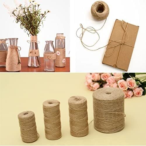 MRVAKDYDI Gartenschnur Juteschnur Juteschnur Schnur, Natürliche Jute Seil Schnur Schnur for Handwerk Nähen DIY Hochzeit Party Dekoration 2mm x 30-300M(2mm 50 M) von MRVAKDYDI